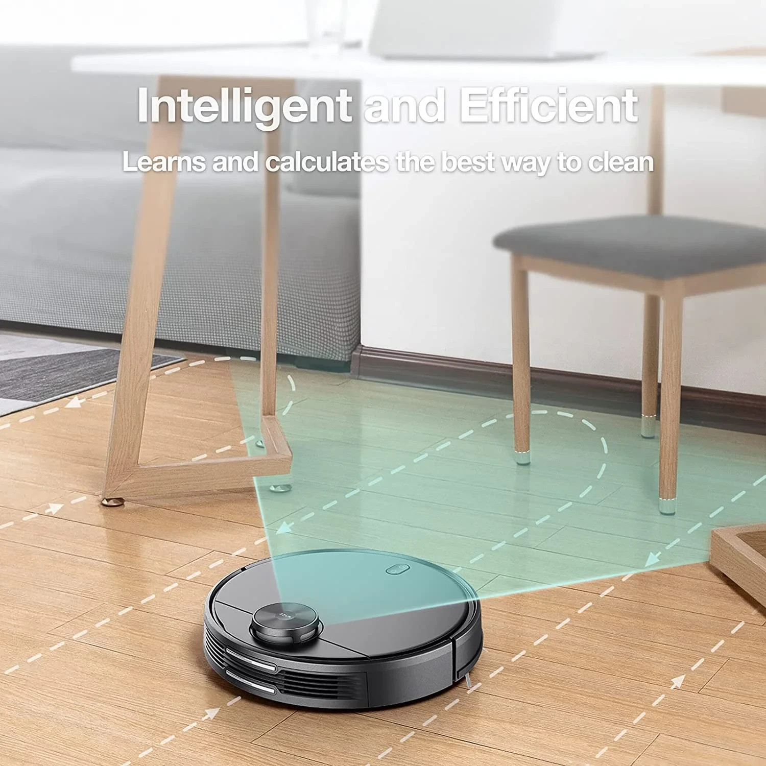 Wyze Wi-Fi Connected Robotic Vacuum with LiDAR Room Mapping, Ideal for Pet Hair,