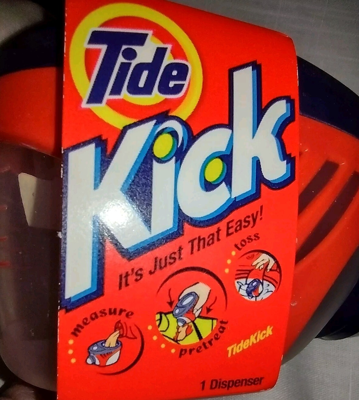TIDE KICK STAIN PRETREAT DISPENSER LAUNDRY DETERGENT VTG DISCONTINUED 2000 Y2K