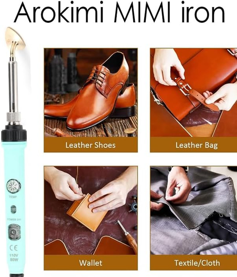 Mini Iron for Crafting and Sewig, 80W Adjustable Temperature Small Iron with 3 R