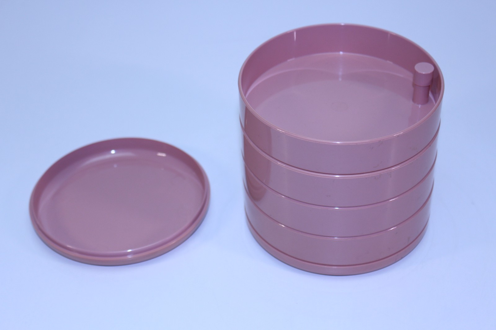 VTG InterDesign Swivel Organizer Mauve 4 Tier USA Circular Container Pink Auth.