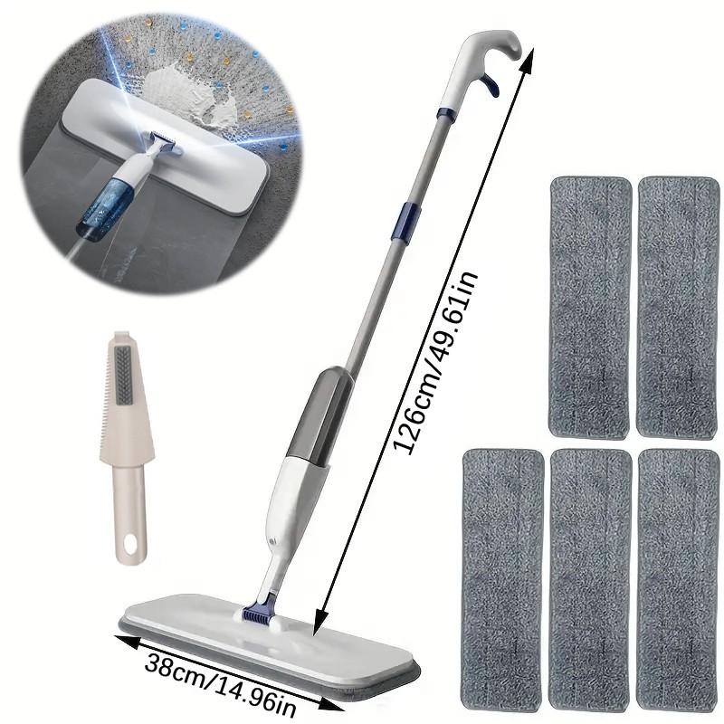 Spray Mops for Floor Cleaning with 5 Washable Pads, Wet Dry Microfiber Mop