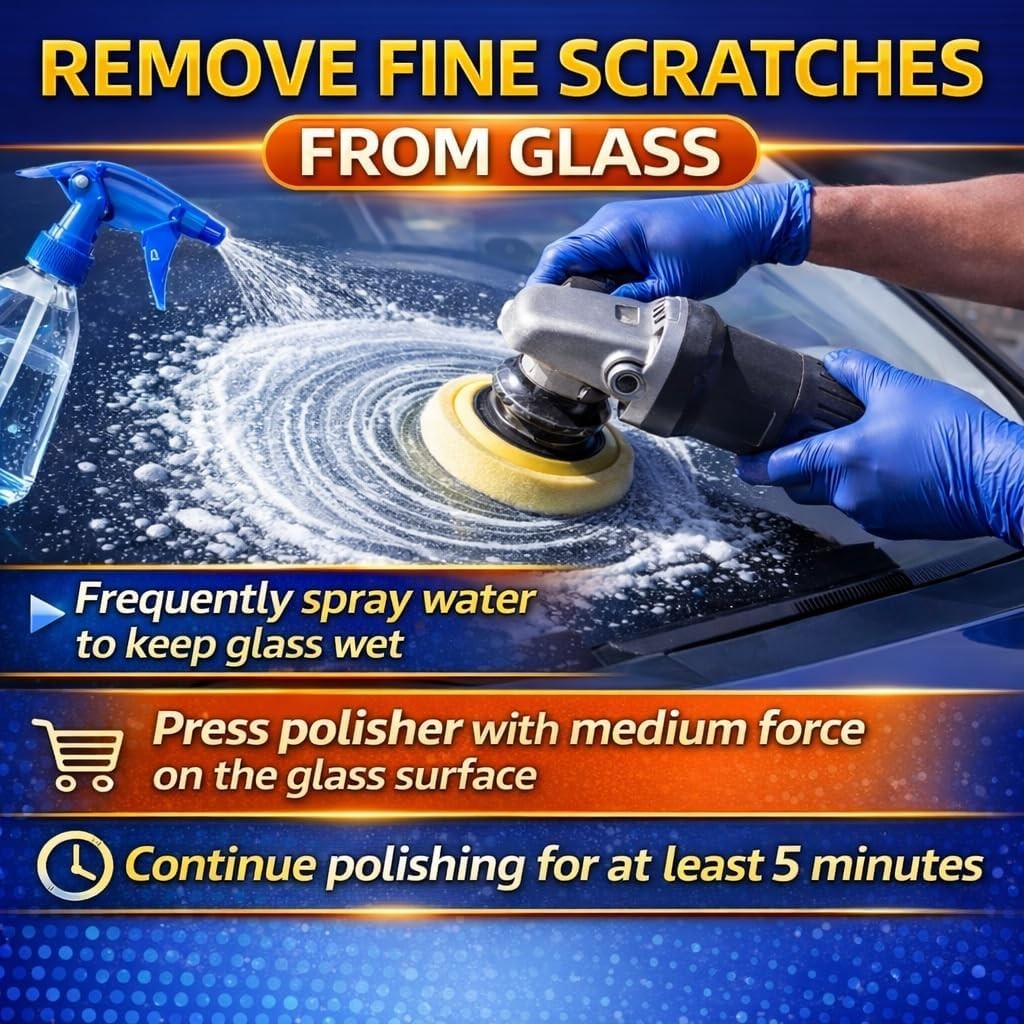 3.3oz 100ml Glass Polishing Liquid – Deep Cleaning & Removes Wiper Marks, Swi…