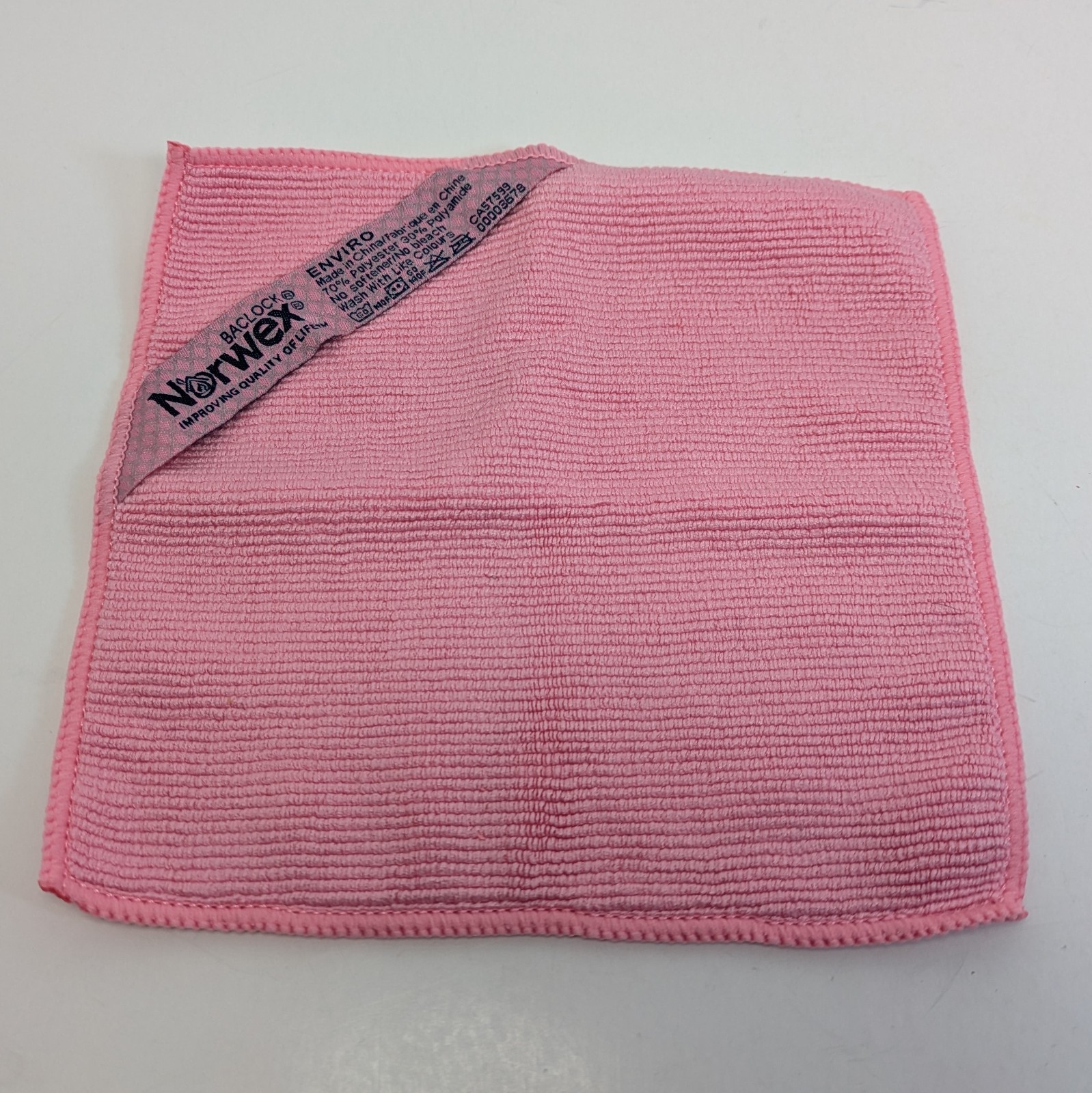 Norwex Enviro Cloth Lot (4) Microfiber Cleaning Gray Green Blue Pink Baklock