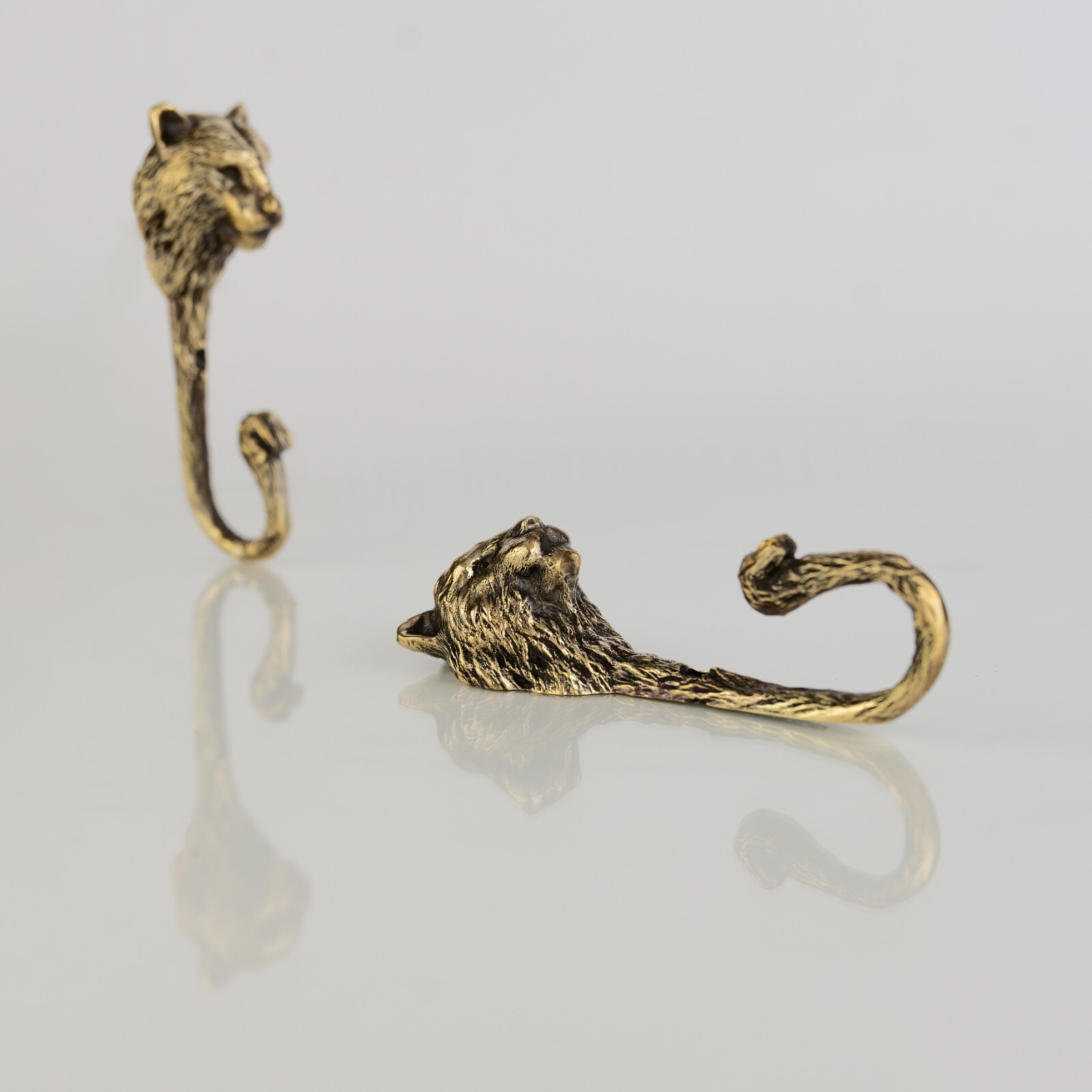 Tiger Wall Hook, Coat Hook, Strong Brass Tiger Head Hook, Bathroom Hook.