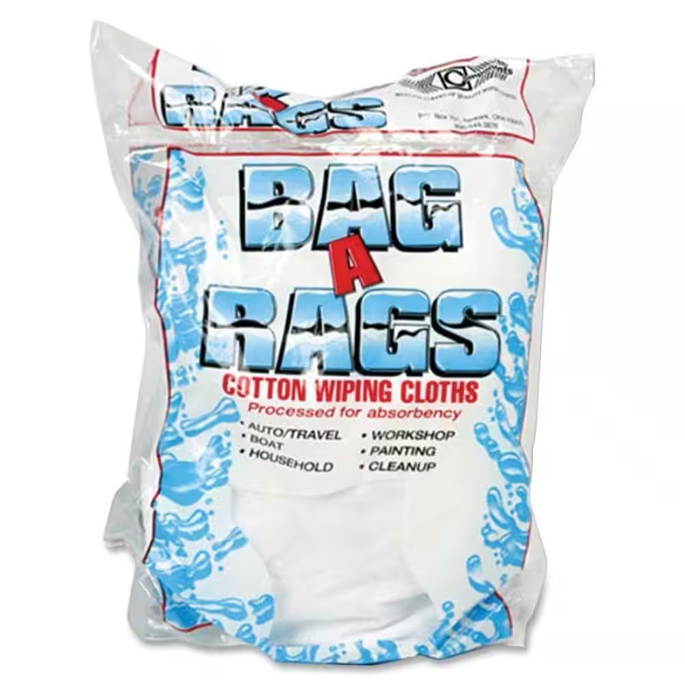 1 Lb. Cotton Wiping Cloths (10 Cloths per Bag)