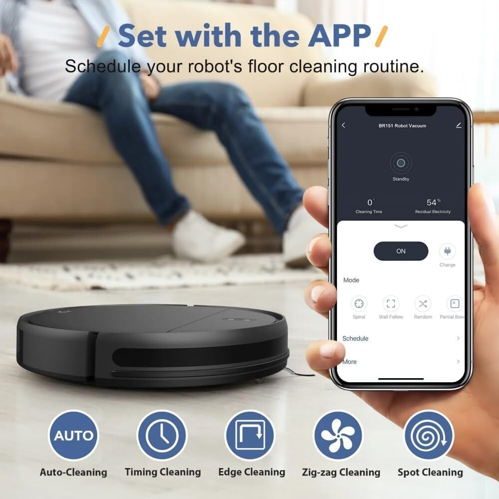 BR151 VACUUM ROBOT HOUSEHOLD ROBOTIC CLEANER SMART SELF CHEARGING PET MOP WIFI