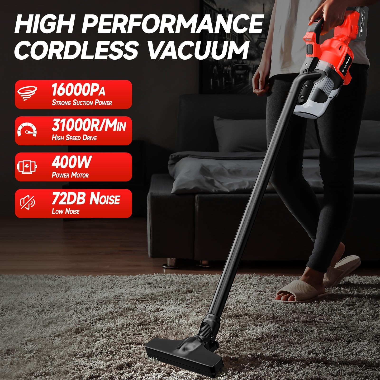 Cordless Vacuum Compatible with Milwaukee M18 Battery, Handheld Vacuum Cleane…