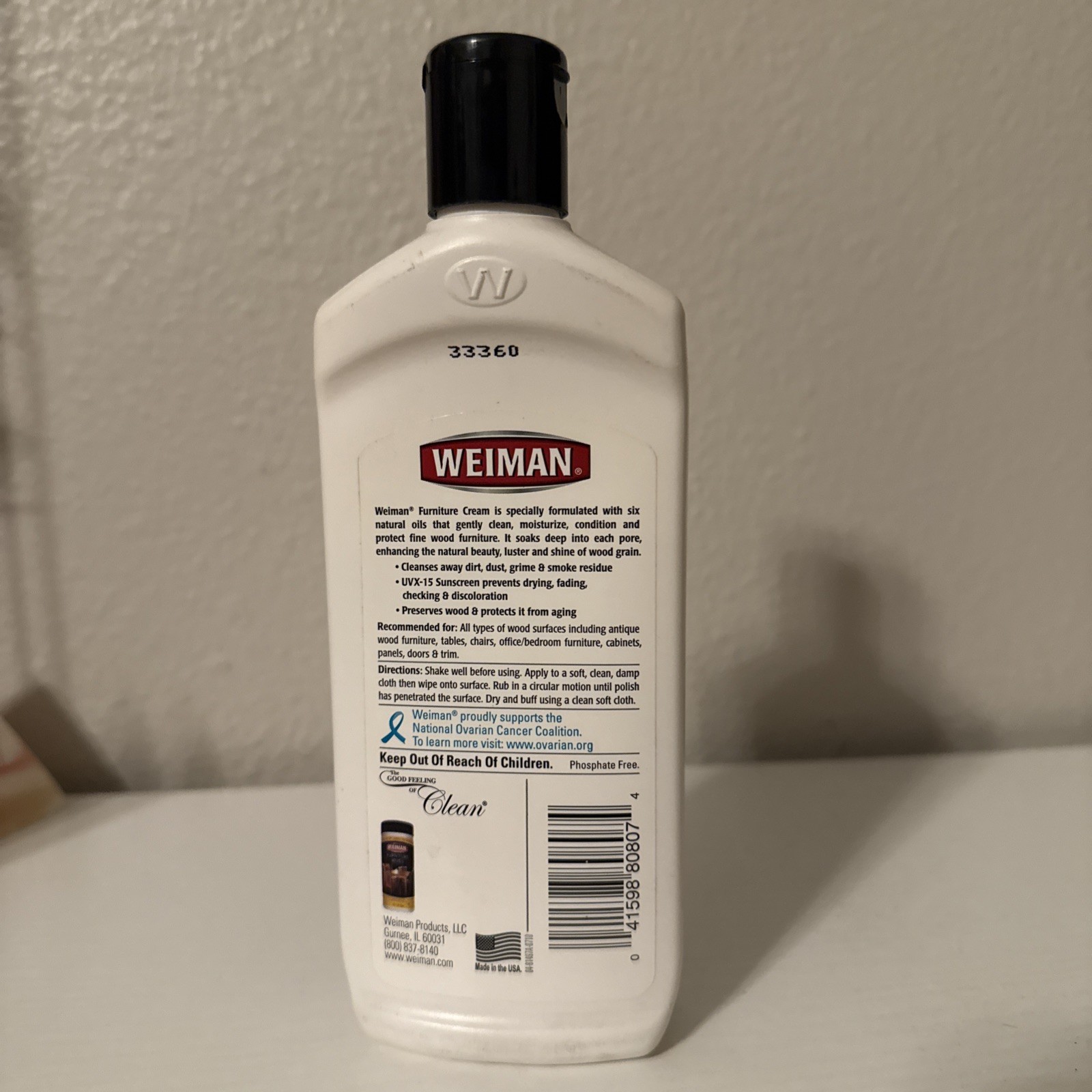Weiman Furniture Cream Cleaner Polish Conditioner Sunscreen Lemon Oil NEW