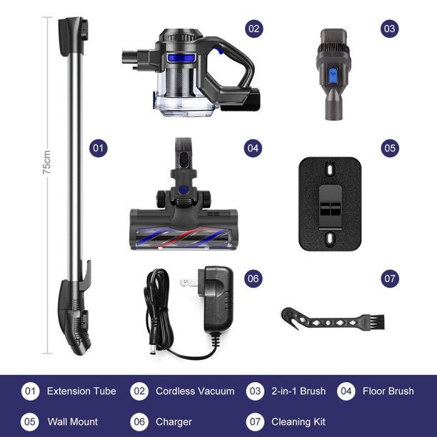 New Original MOOSOO XL-618A Cordless Stick Vacuum Cleaner – Replacement Parts