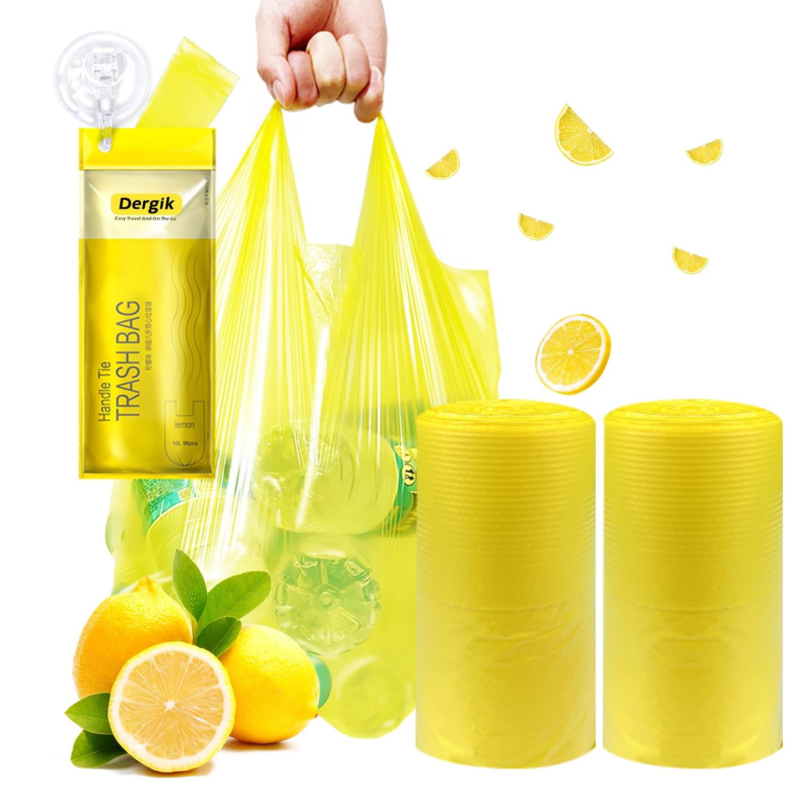 Large Adult Diaper Disposal Bags (18 x 23in), 96 1 Count (Pack of 96), Yellow