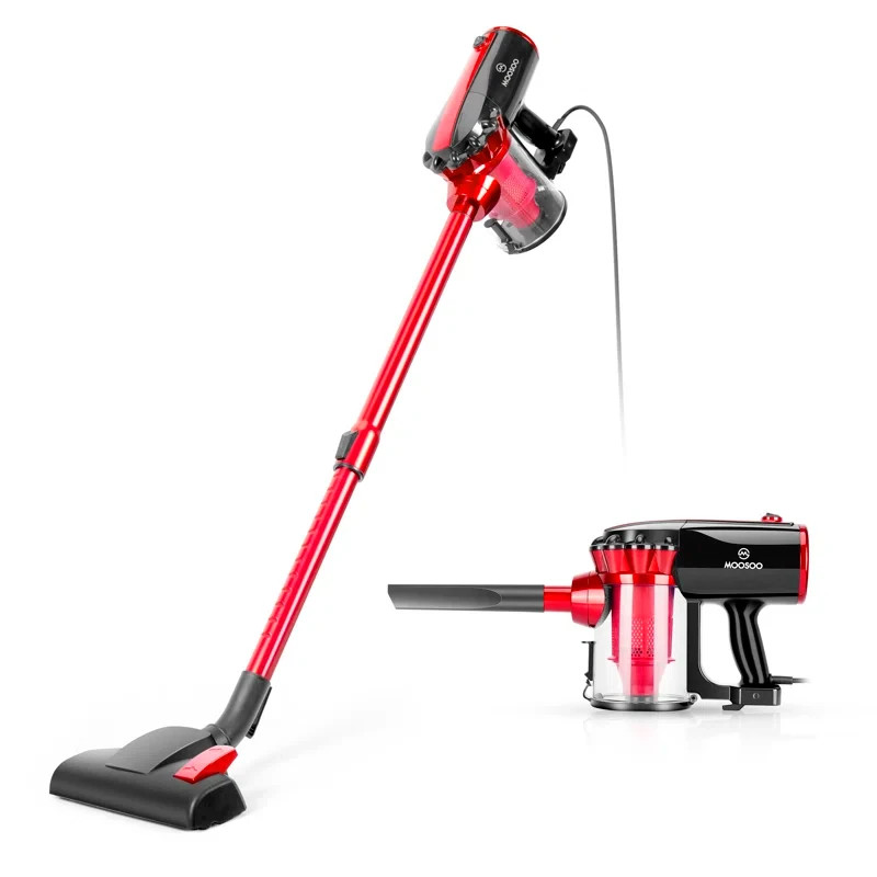 MOOSOO Bagless , 17000PA Strong Suction, 23Ft Cord,Stick Vacuum Cleaner D20/D600