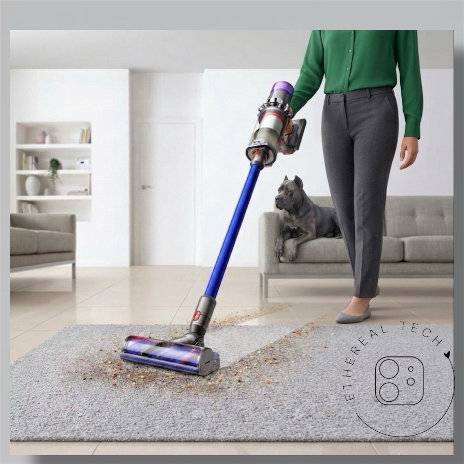 ✨Dyson V11 Cordless Stick Vacuum Nickel/Blue with 6 Accessories LCD Screen