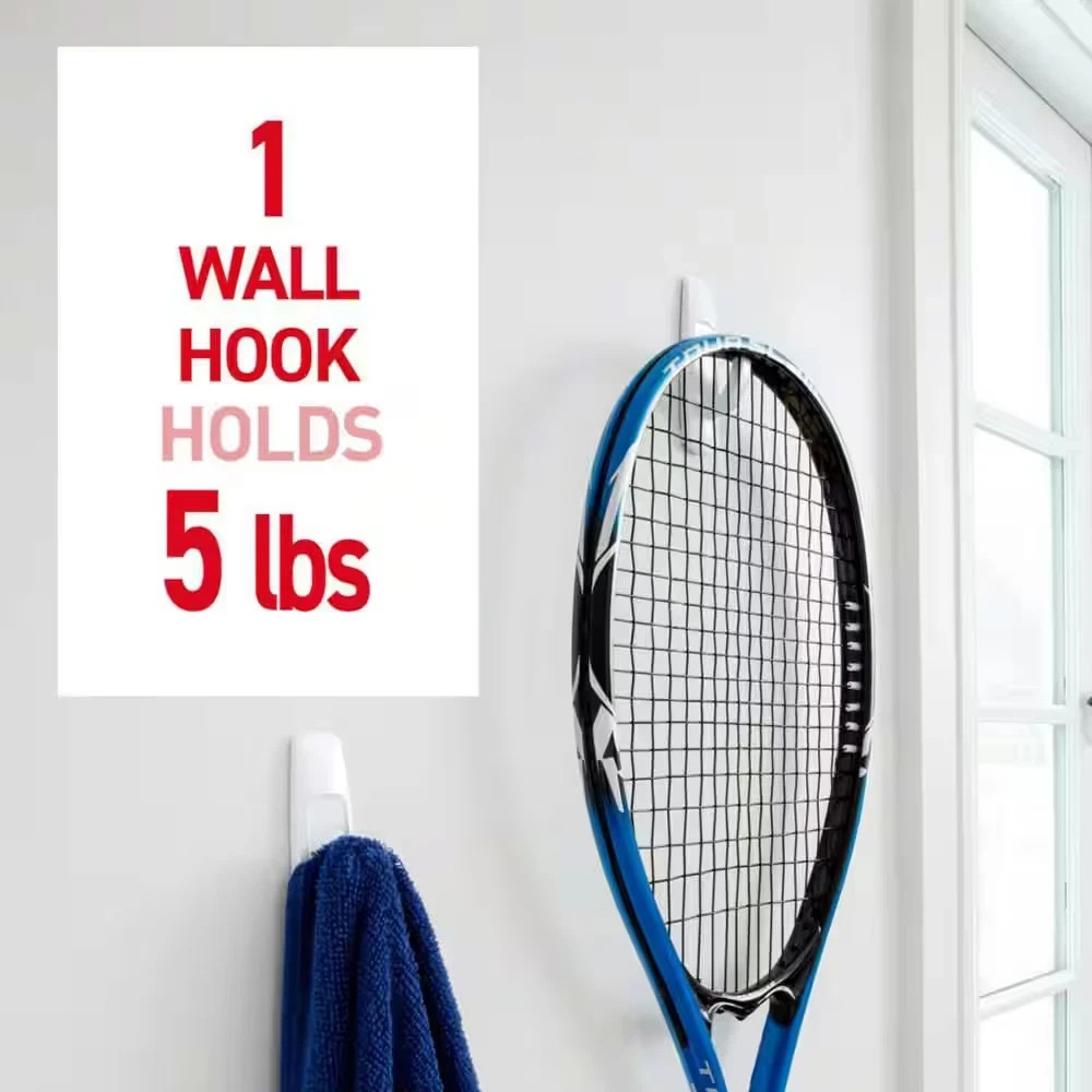 New Command Large Hooks – 12 Hooks, 18 Strips – Lot of 2 Packs – White