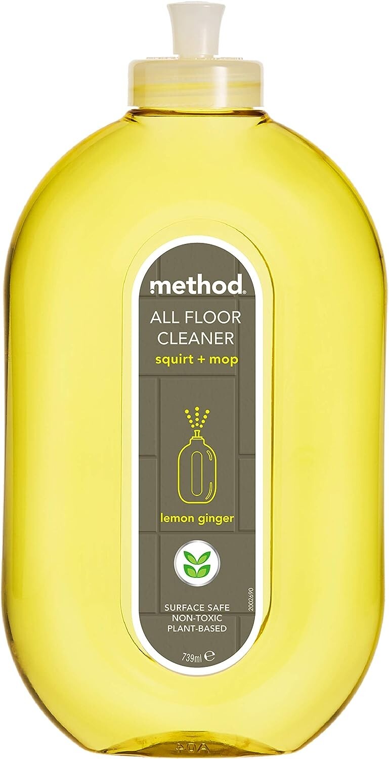 Method Squirt + Mop Lemon Ginger Hard Floor Cleaner 25 Oz Each (2 PACK)