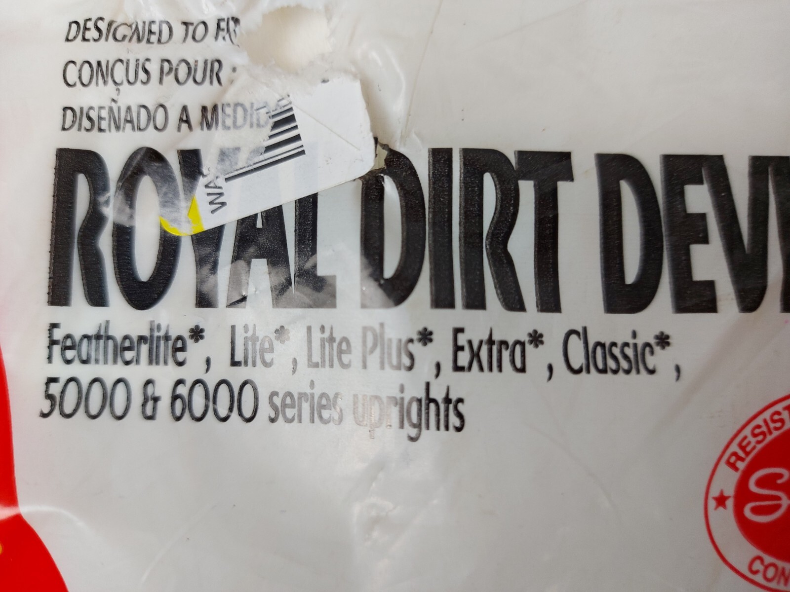 Royal Dirt Devil Type D Vacuum Bags 3 Featherlite Lite Extra 5000 6000 Classic