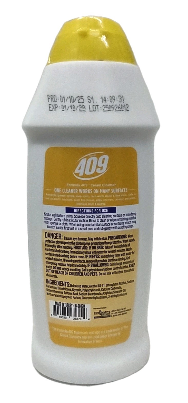 3x Formula 409 Cream Cleanser Removes Greese & Grime with LEMON FRESH 10 oz Each