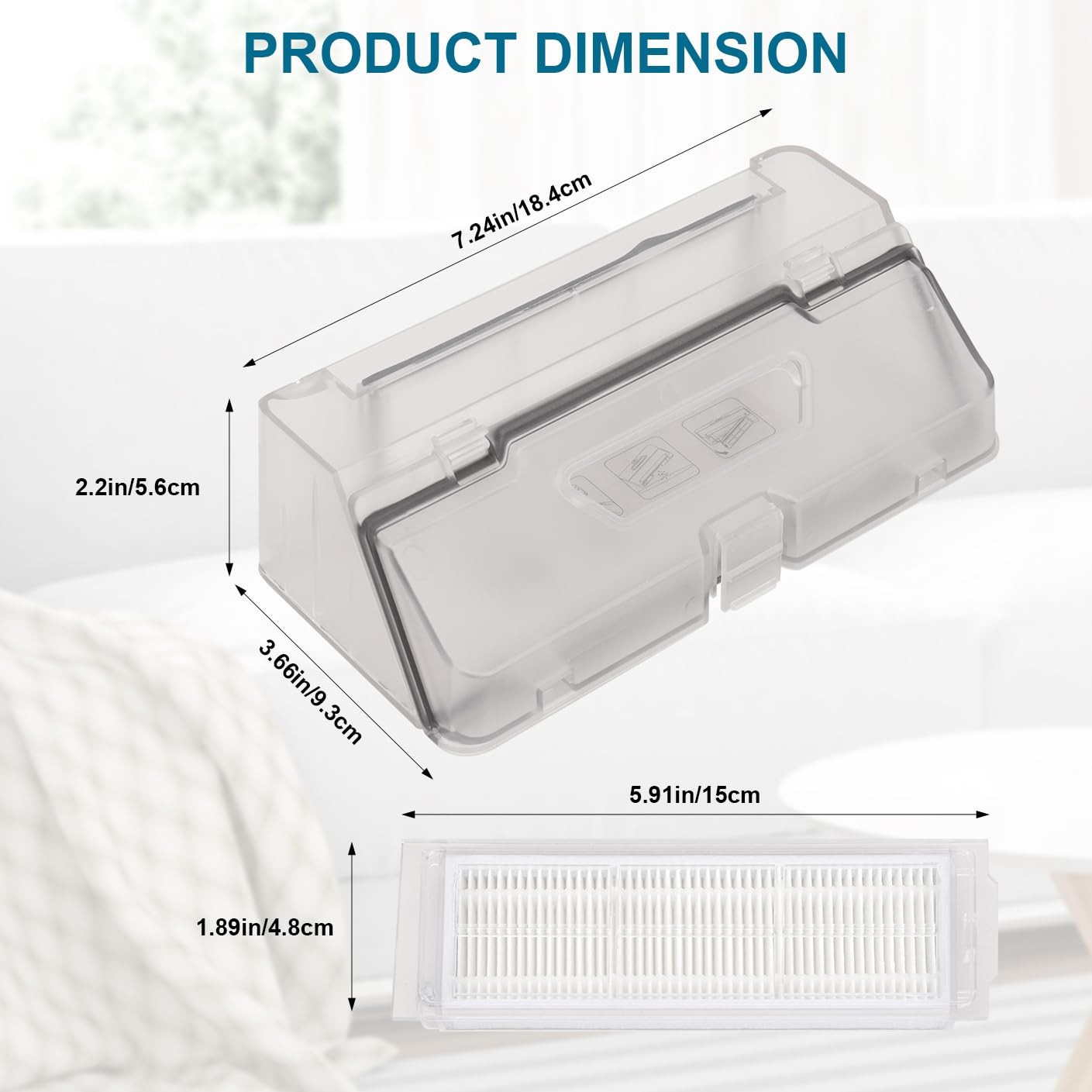 Dust Bin Box for Compatible with Wyze Robot WVCR200S Vacuum Cleaner – Waste D…