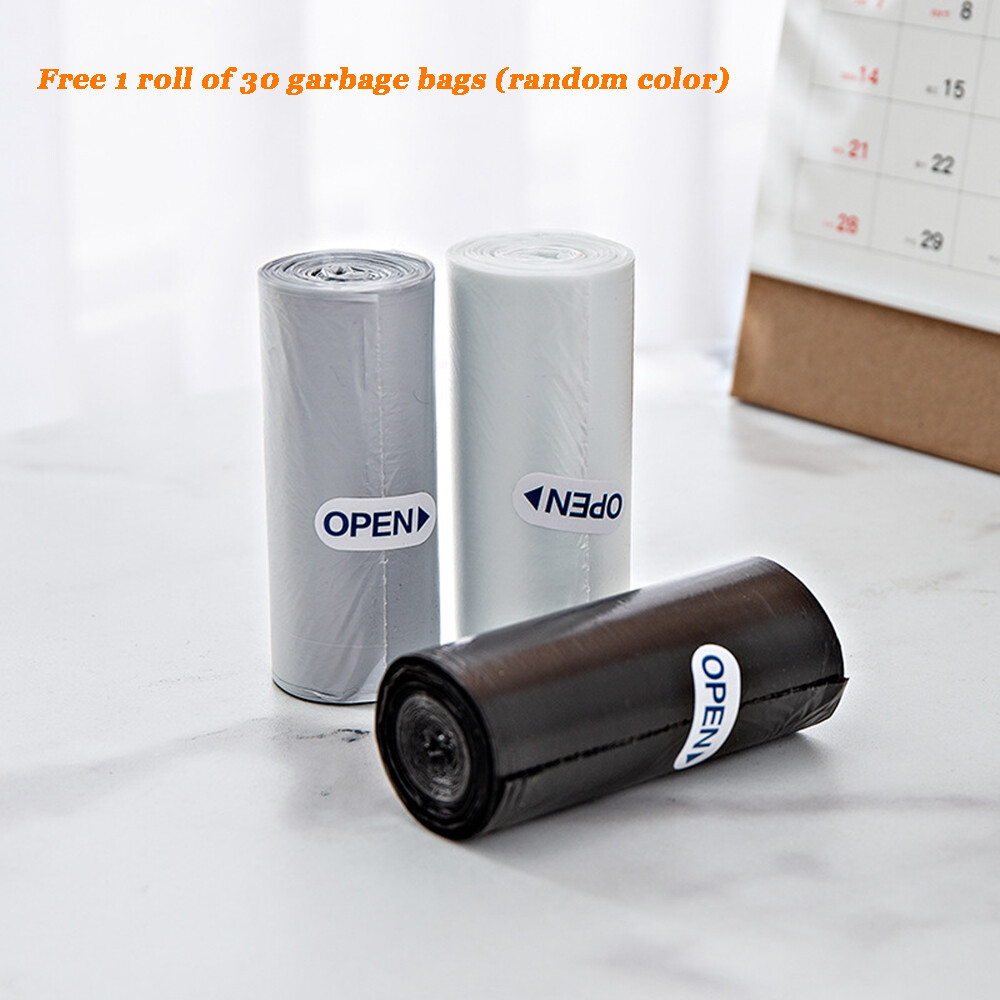 Mini Car Trash Can Bin with Lid and 30pcs Trash Bags Garbage Can Car Accessories