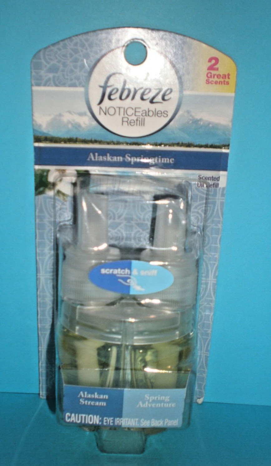 (1) Febreze NOTICEables ALASKAN SPRINGTIME Dual Scented Oil refill