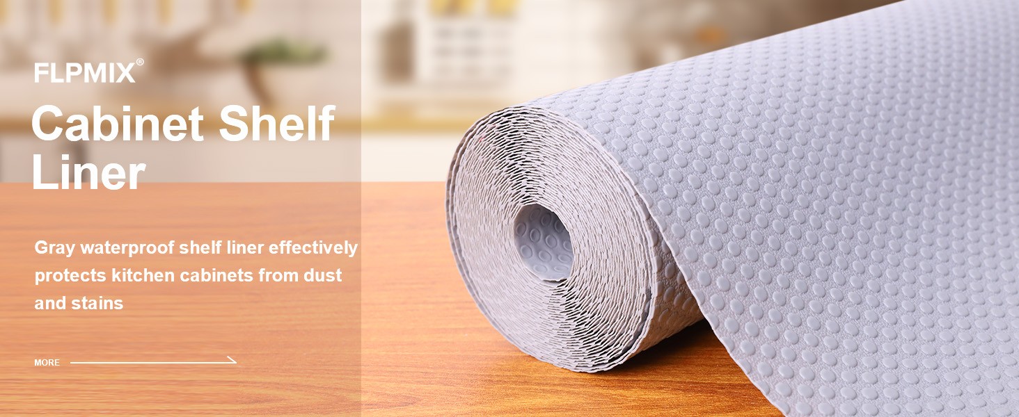 Shelf Liner 24 inch Wide – Waterproof Cabinets Liners, Non Adhesive, Easy to Cut