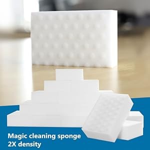 Magic Sponges Eraser,10 Pack Melamine Sponge in Bulk,2X Density,Easy to Use |