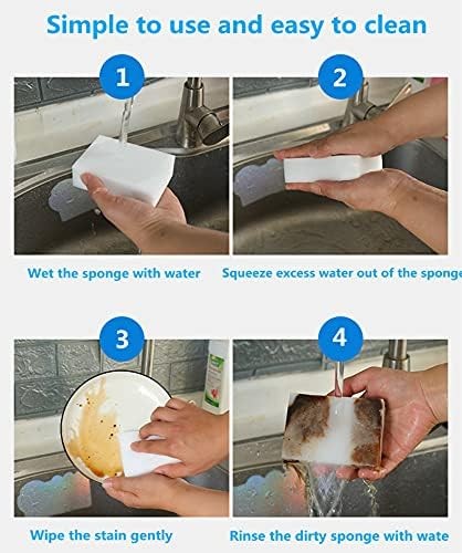 Magic Sponges Eraser,10 Pack Melamine Sponge in Bulk,2X Density,Easy to Use |