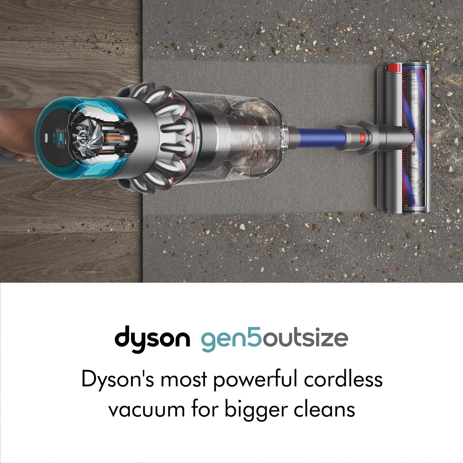Dyson Gen5outsize Cordless Vacuum | Nickel/Blue | Refurbished