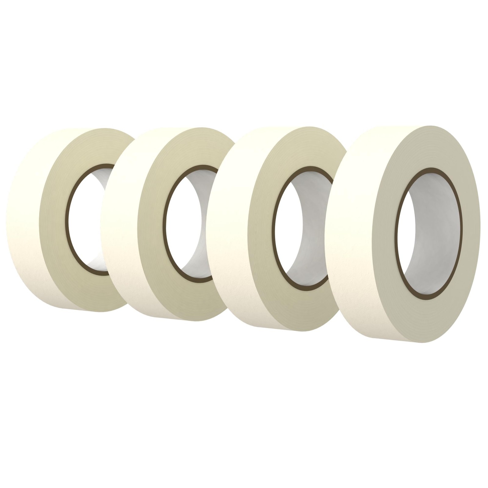 Masking Tape 0.75 Inch x 55 Yards, 4 Rolls White Masking Tape Bulk, General P…