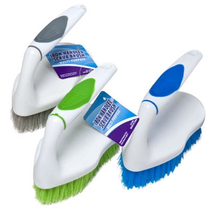 5.5-Inch Heavy Duty Scrub Brush | Iron Shape Handle- 2 Pack