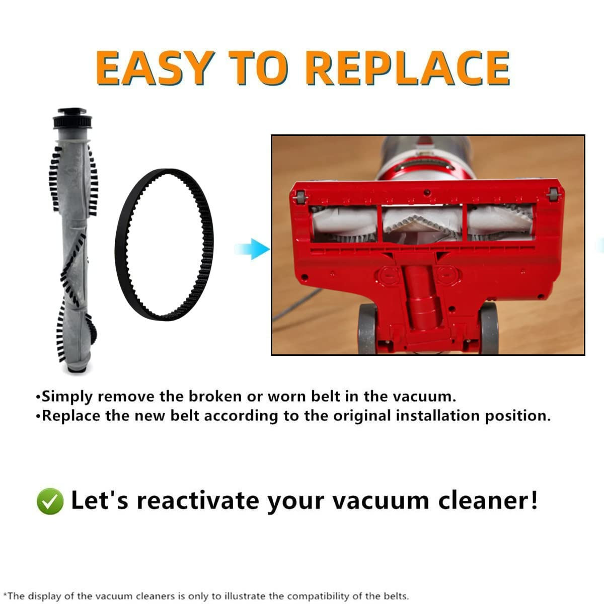 Replacement Brush Roll for Shark Rotator NV500 NV501 NV501C NV502 NV505 NV550 NV