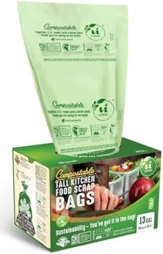Trash Bags 50 Counts Heavy Duty 49.2 L Bin Liner Recycle 13 Gallon Garbage NEW..