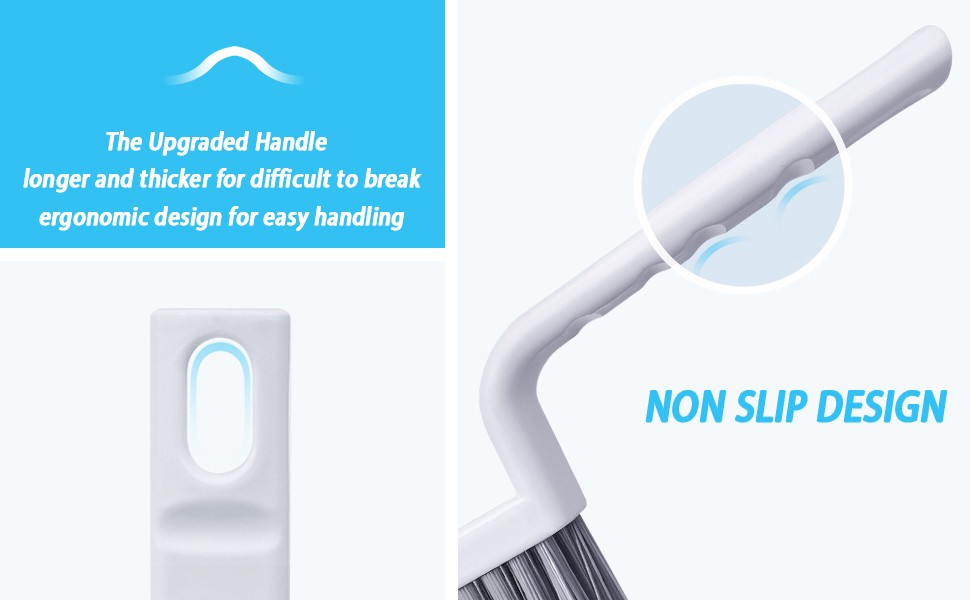 Grout Cleaner Brush V Shape, Stiff Grout Cleaning Brushes for Tile Floor,