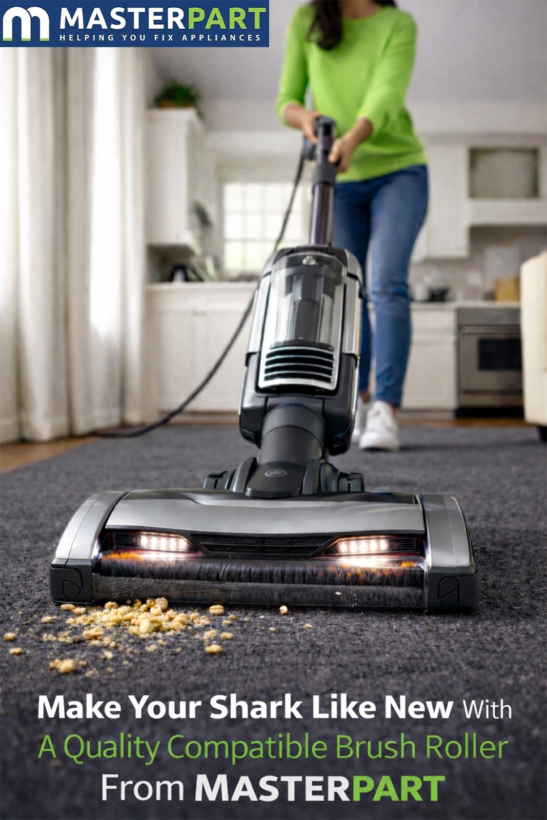 Masterpart Vacuum Cleaner Brushroll for Shark NV750, NV650W, NV651, NV652 NV652C