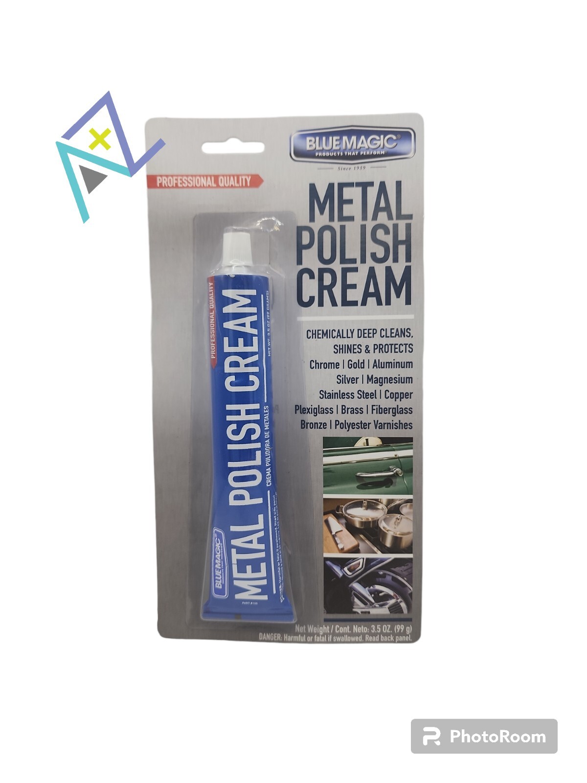 BLUE MAGIC METAL, GOLD, SILVER, STERLING POLISH CREAM (3.5oz Tube)