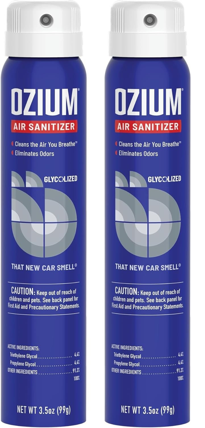 Ozium Air Sanitizer & Odor Eliminator for Homes, Cars, Offices 3.5oz Each Lot