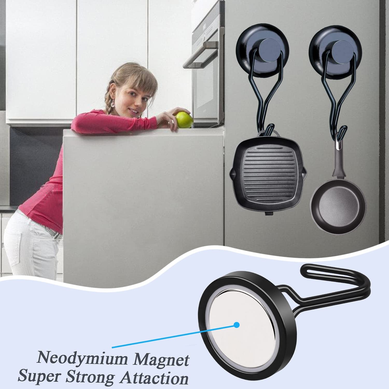 110 Lbs Magnetic Hooks Heavy Duty For Cruise Cabins Refrigerator Fridge Hanging