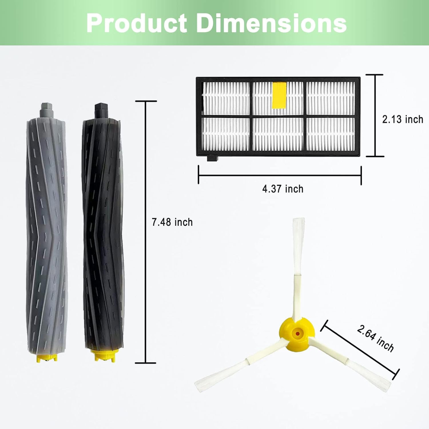 9 Pack Replacement Parts Compatible for Irobot Roomba 800 900 Series 960 860 805