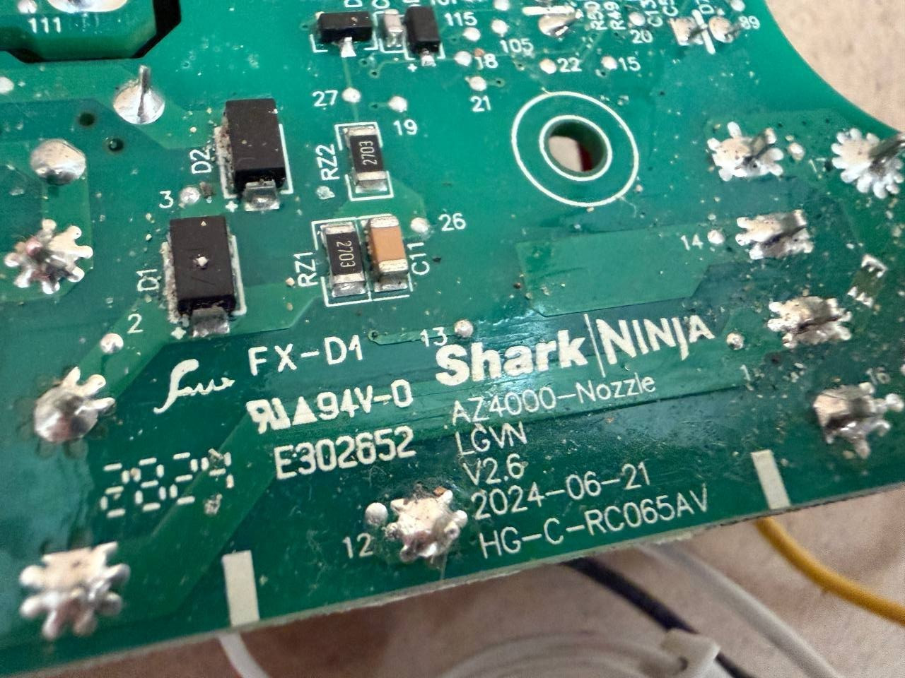 Shark Vacuum AZ4002 Floor Nozzle PCB Control Board OEM Replacement Part