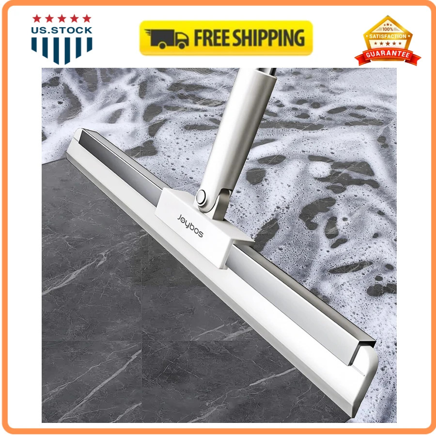 62′ Rubber Squeegee Broom Floor Cleaner Pet Hair Remover Long Handle Magic Broom