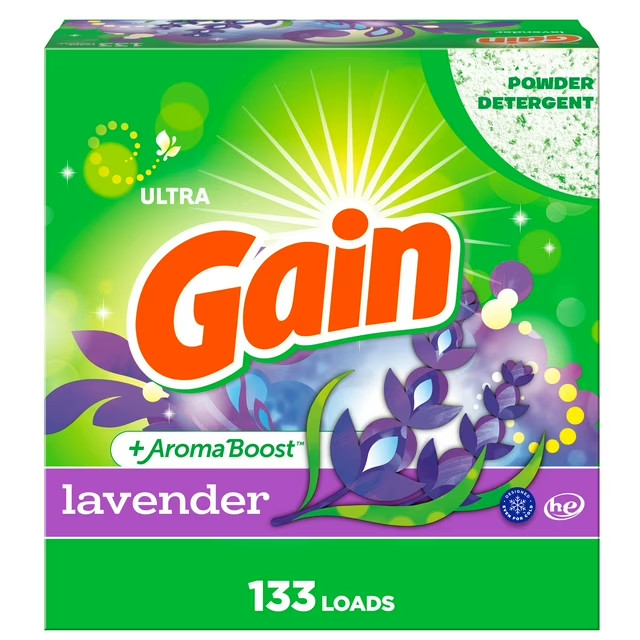 Powder Laundry Detergent, Lavender Scent, 123 oz, 133 Loads