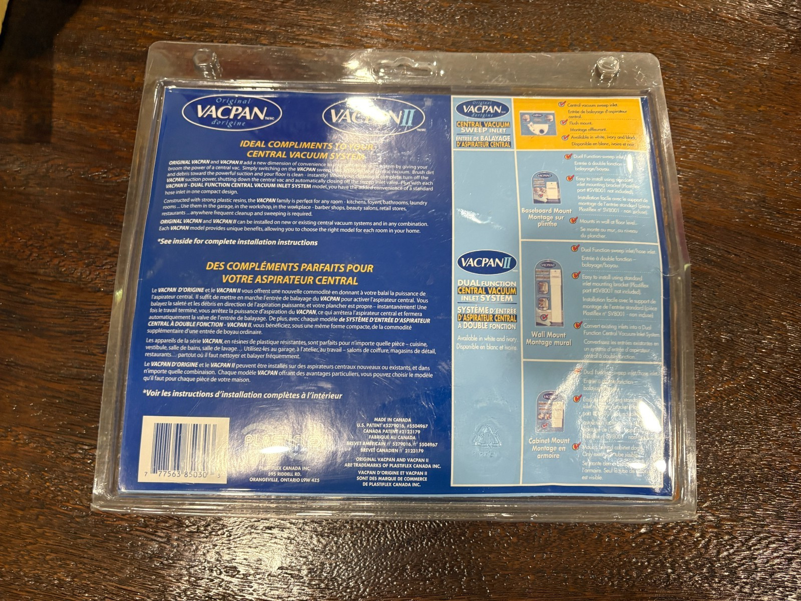 White VacPan Vac Pan Central Vacuum Automatic Dustpan Inlet NEW NIP