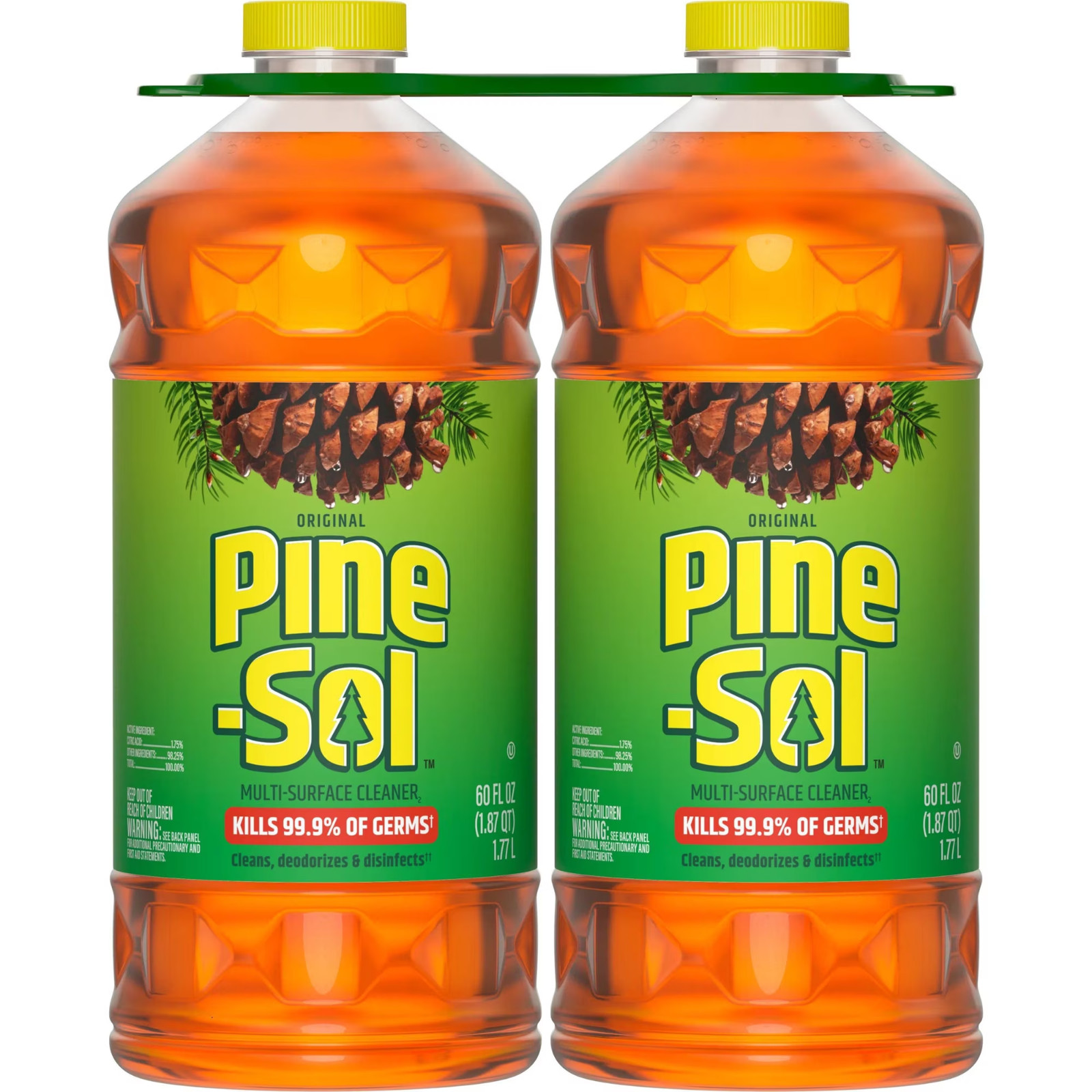 Pine-Sol Multi-Surface Cleaner – 2X Concentrated Original 2 Count x 60 Fl Oz