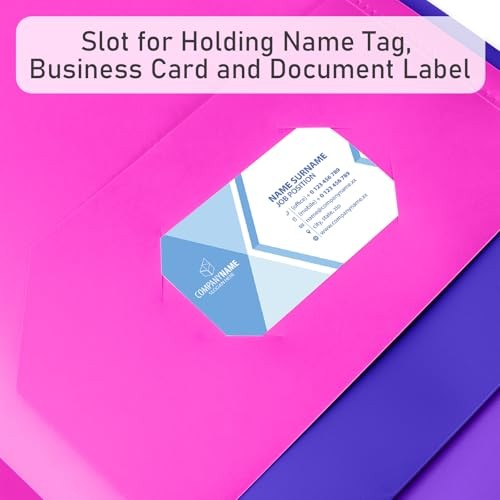 Folders with Pockets-2 Pocket Folders | Heavy Duty 6 Pack Assorted Colors