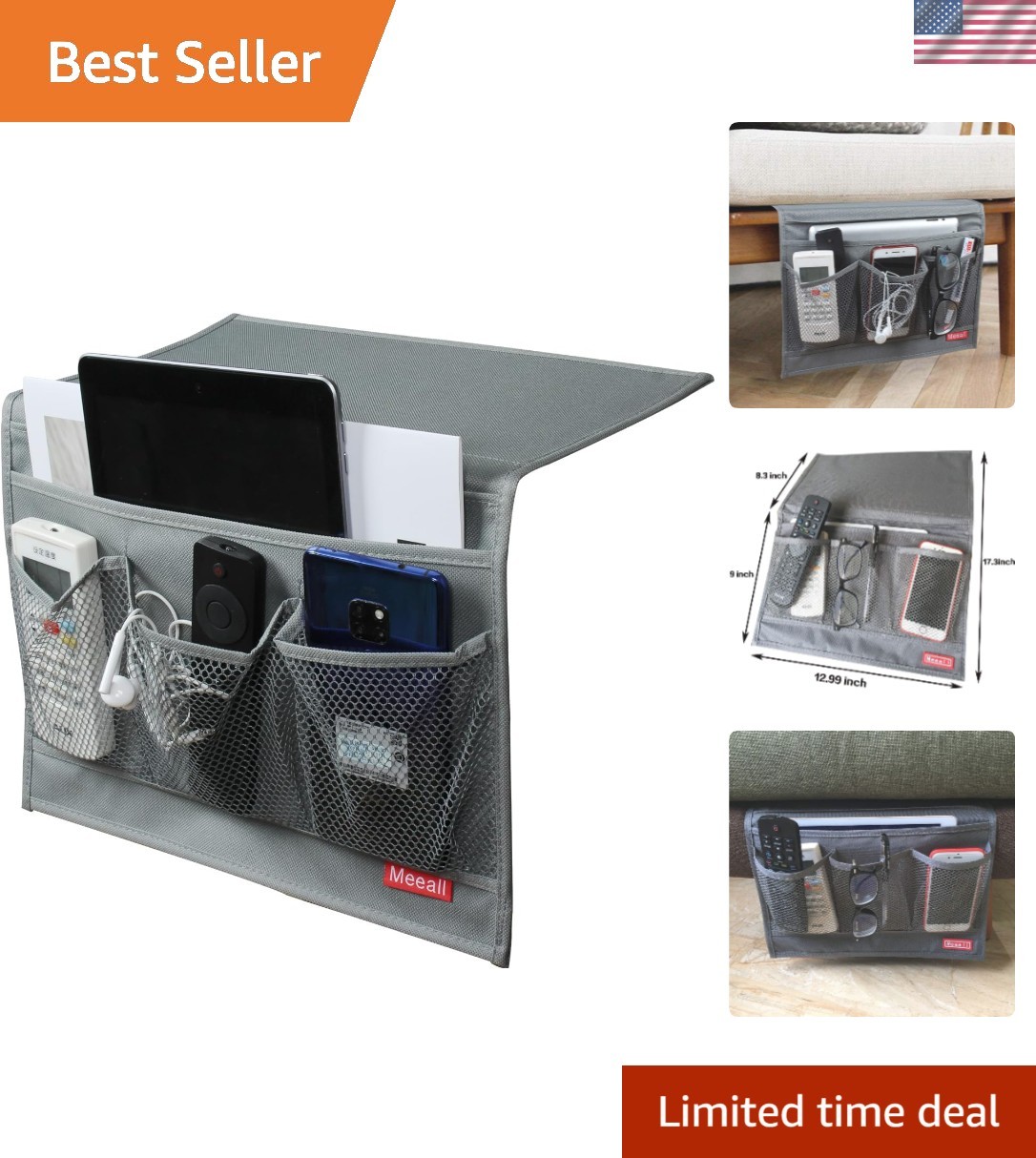 Lightweight Oxford Cloth Bedside Organizer – Perfect for Phones & Accessories