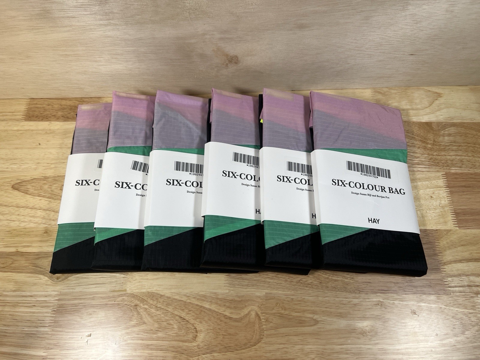 HAY Six Colour Bag Susan Bijl – LOT OF 6 – Large Color No. 8 NEW in Box