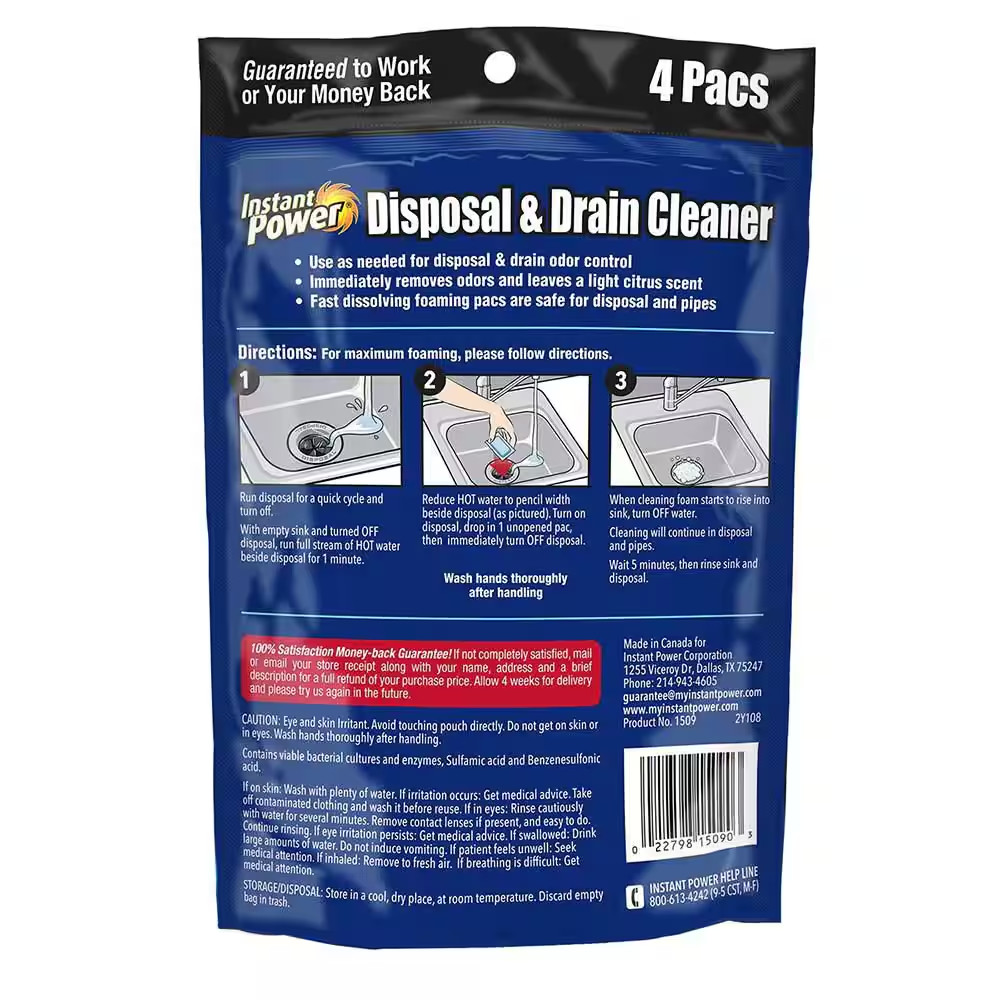 Foaming Disposal and Drain Cleaner 4-Pack
