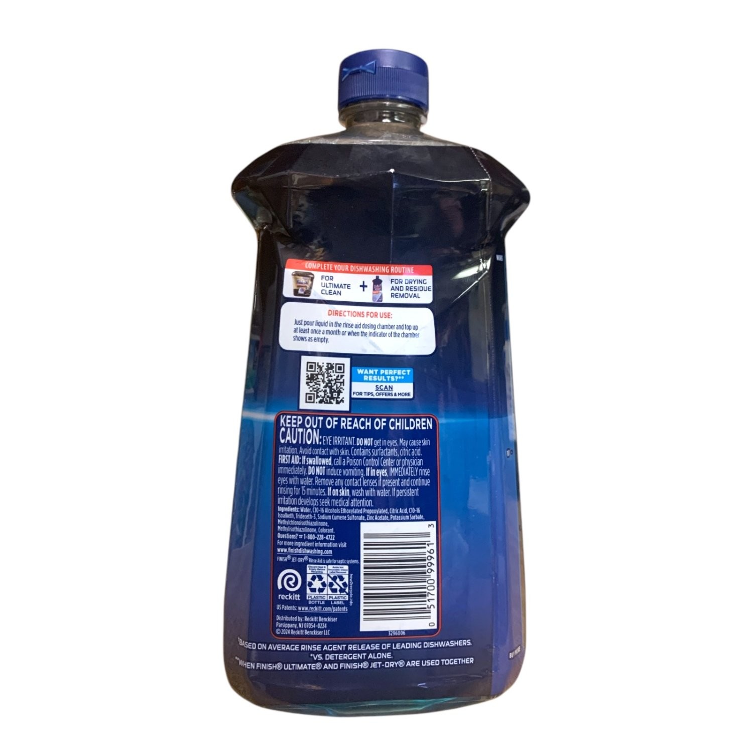 Finish Powerball Jet-Dry Ultimate Residue Removal Rinse Aid, 38 Fluid Ounce