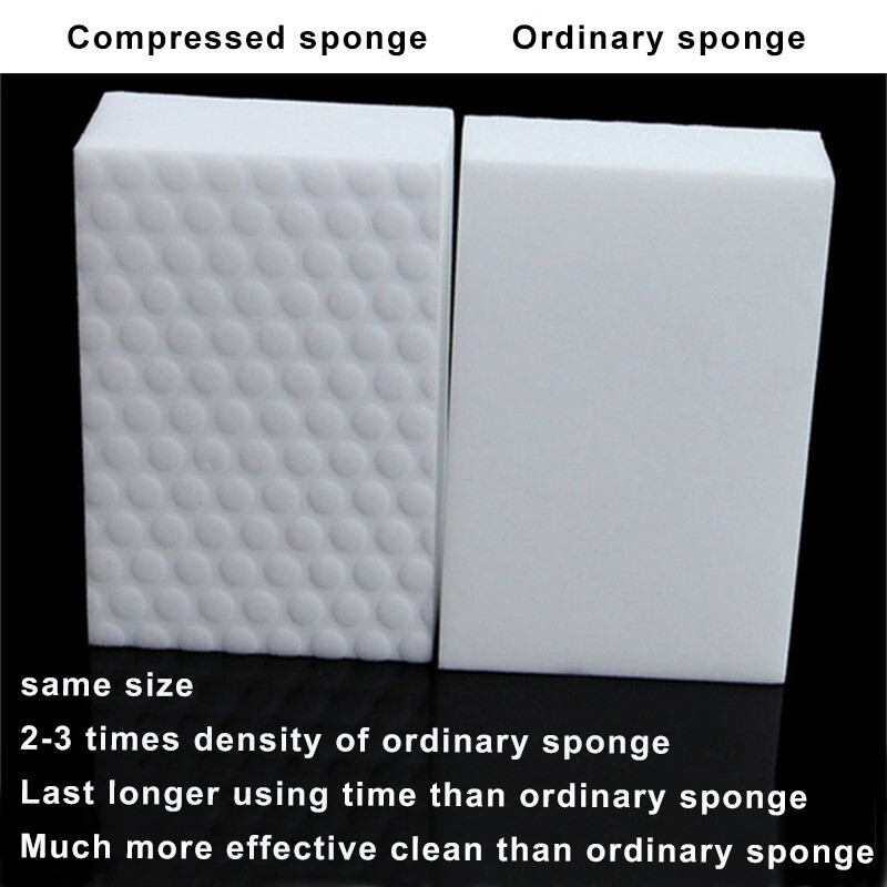 High Density Sponge Eraser Melamine Cleaner Upgraded Version Double Compressed