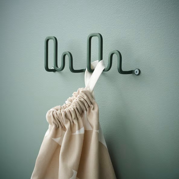 2 Pack IKEA JORDMANEN Hook Dark Gray-Green 305.790.23 New