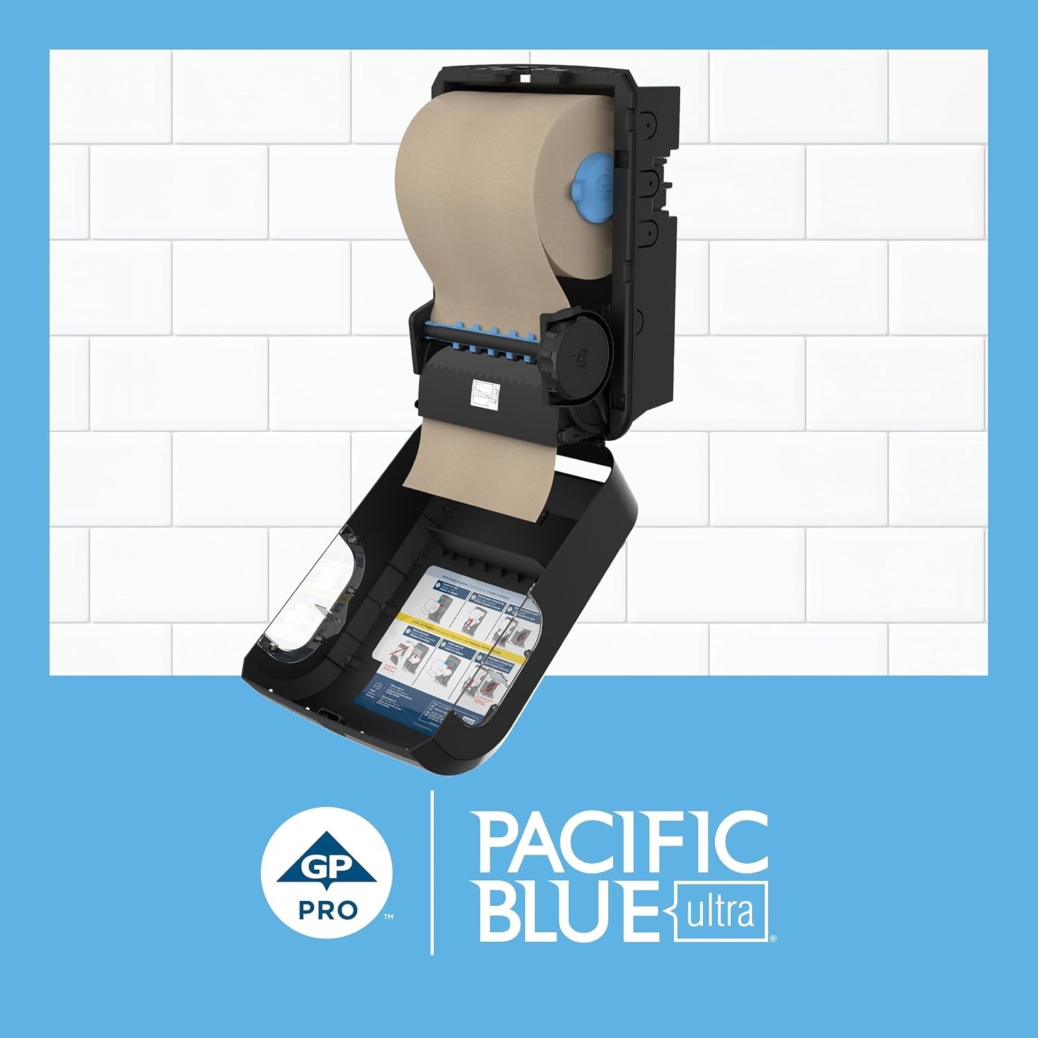 Pacific Blue Ultra 8″ High-Capacity Recycled Paper Towel Rolls by GP PRO , Br…